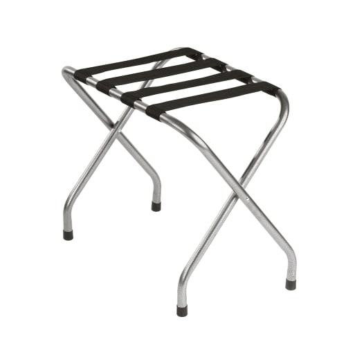 Standard Flat Top Hammertone Luggage Rack with Black Straps